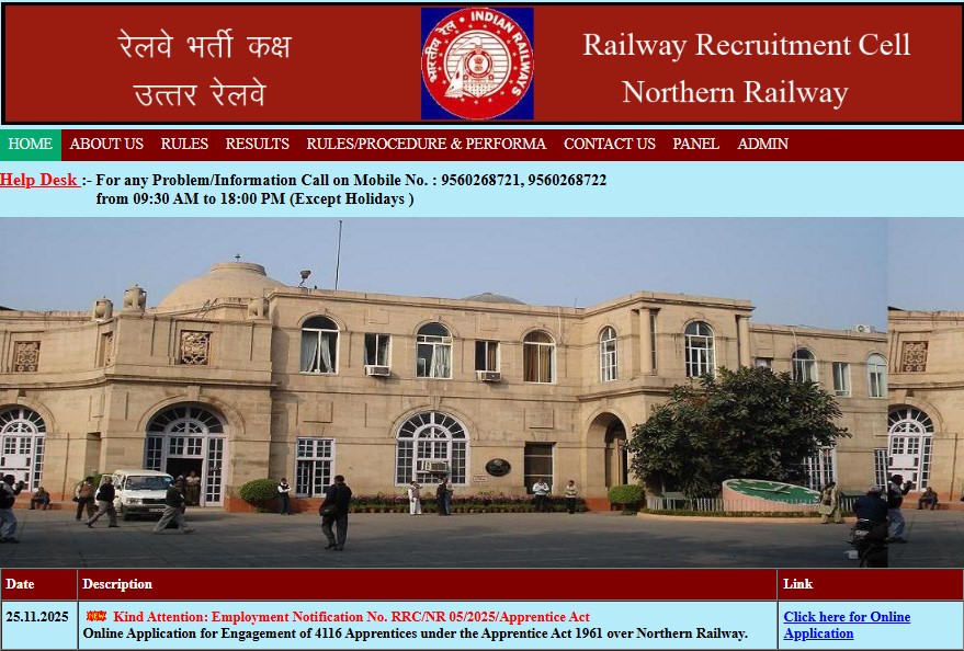 RRC NR Apprentice Recruitment 2025